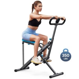 MERACH-Squat-Maschine für Gesäßtraining, faltbares Trainingsgerät mit einstellbarem Widerstand, Beintrainingsgerät mit 350 Pfund Gewichtskapazität, Rudergerät
